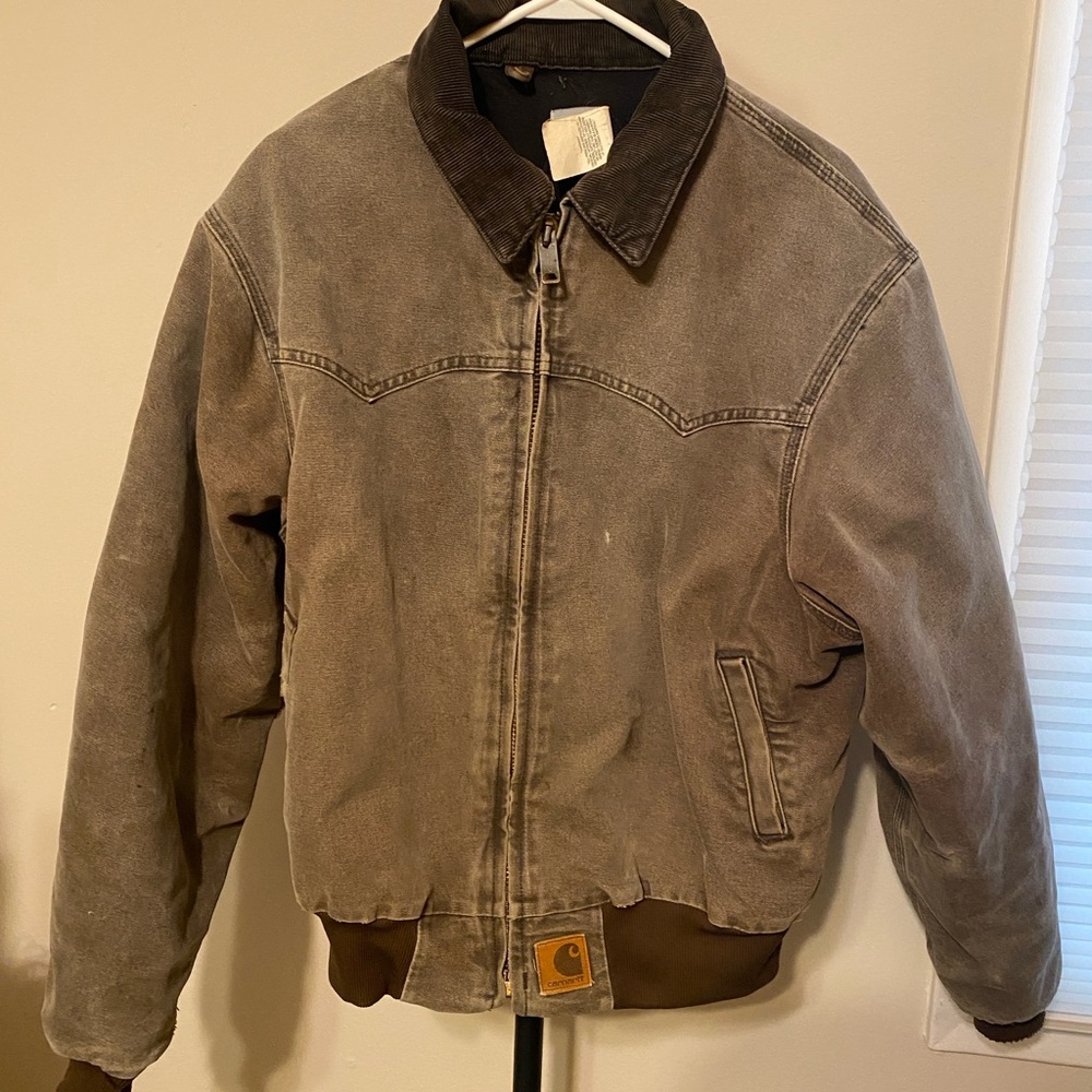 Vintage 1998 Carhartt Men's Distressed Brown Santa Fe Jacket